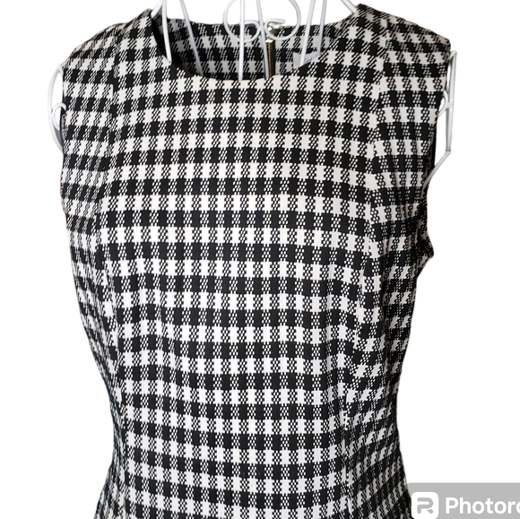Calvin Klein Gingham Print Sheath Dress Size 8 - Picture 2 of 7